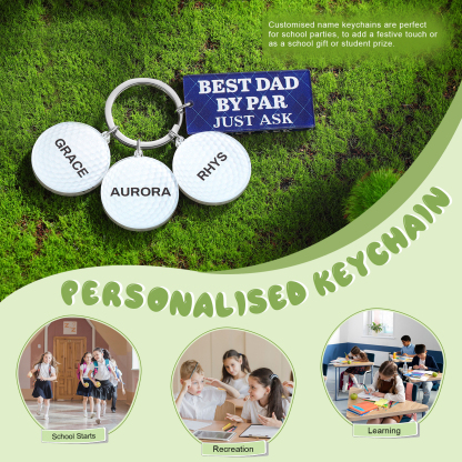 3 Names - Personalised Acrylic Keyring Five Colors to Choose From Back to School Gift for Kids
