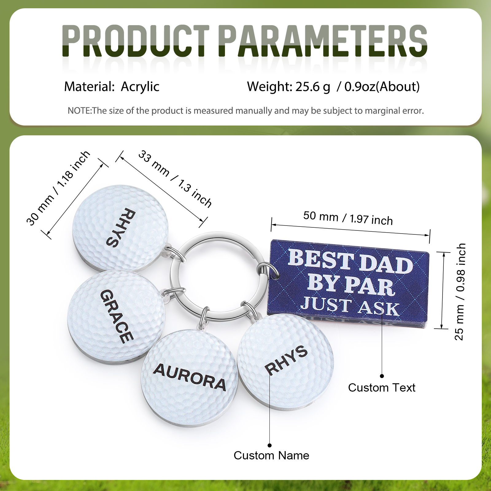 4 Names - Personalised Acrylic Keyring Five Colors to Choose From Back to School Gift for Kids