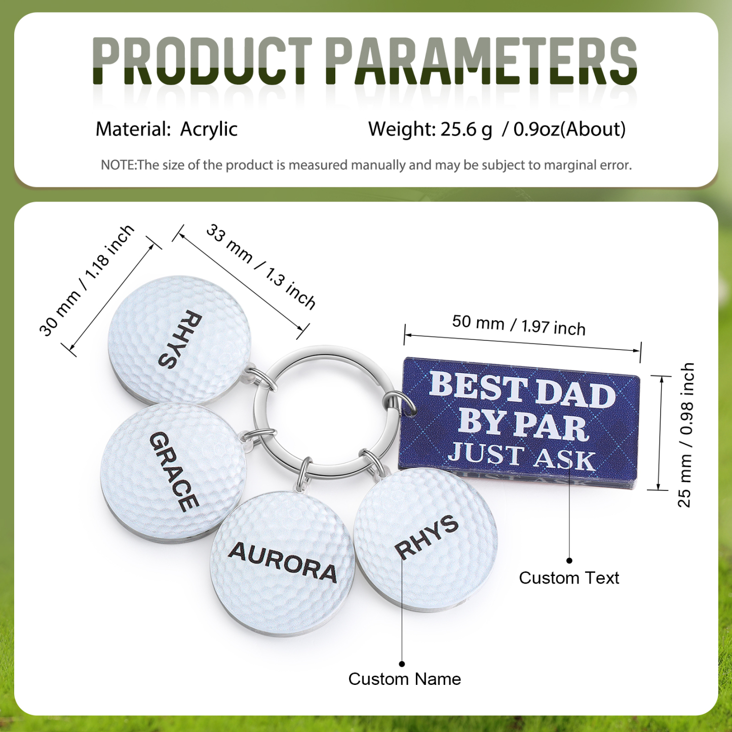 4 Names - Personalised Acrylic Keyring Five Colors to Choose From Back to School Gift for Kids