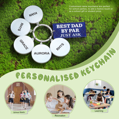 5 Names - Personalised Acrylic Keyring Five Colors to Choose From Back to School Gift for Kids