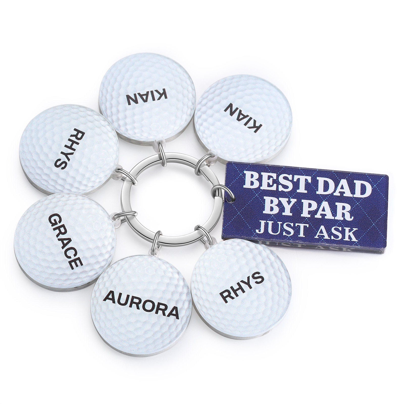 6 Names - Personalised Acrylic Keyring Five Colors to Choose From Back to School Gift for Kids
