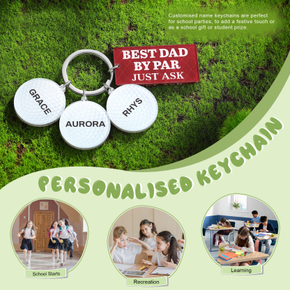 3 Names - Personalised Acrylic Keyring Five Colors to Choose From Back to School Gift for Kids