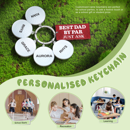 5 Names - Personalised Acrylic Keyring Five Colors to Choose From Back to School Gift for Kids