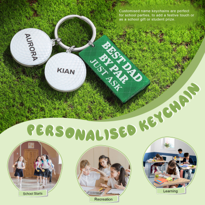 2 Names - Personalised Acrylic Keyring Five Colors to Choose From Back to School Gift for Kids