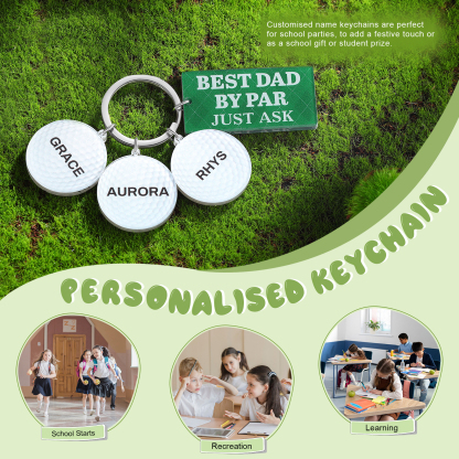 3 Names - Personalised Acrylic Keyring Five Colors to Choose From Back to School Gift for Kids