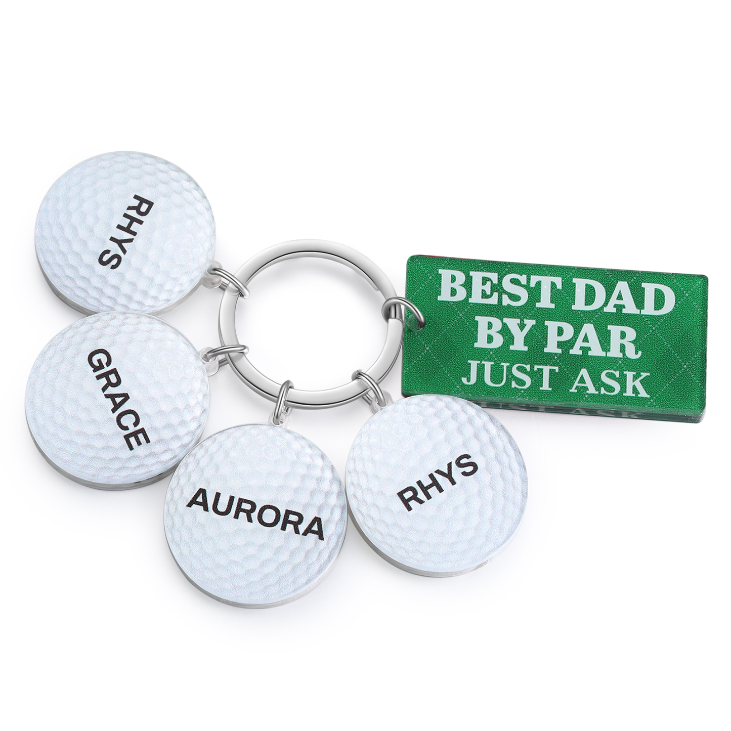 4 Names - Personalised Acrylic Keyring Five Colors to Choose From Back to School Gift for Kids