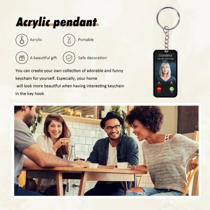 Personalised Memorial Keychain - "The Call I Wish I Could Make"