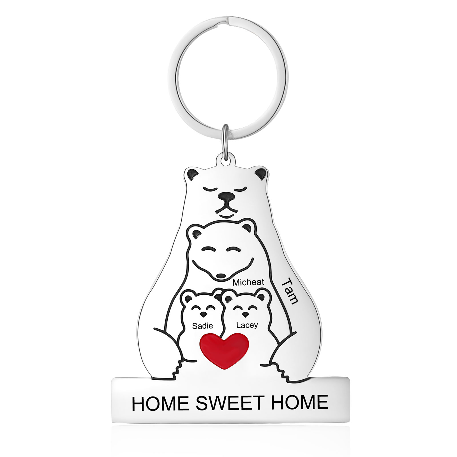 Jessemade Personalized 2 Names-Birthstones Exquisite Keychain For You