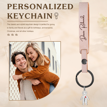 1 Name-personalized Keychain Custom 1 Doll Charm and 1 Text Keychain Gift for Nana and Mum
