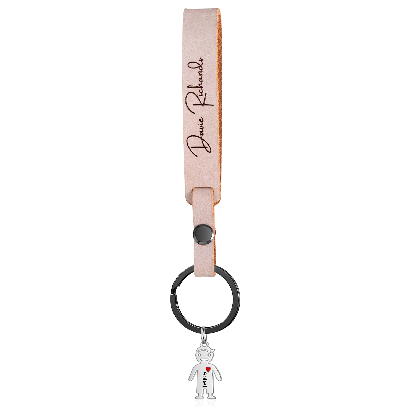 1 Name-personalized Keychain Custom 1 Doll Charm and 1 Text Keychain Gift for Nana and Mum