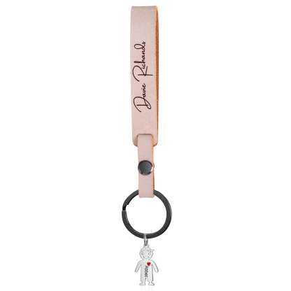 1 Name-personalized Keychain Custom 1 Doll Charm and 1 Text Keychain Gift for Nana and Mum