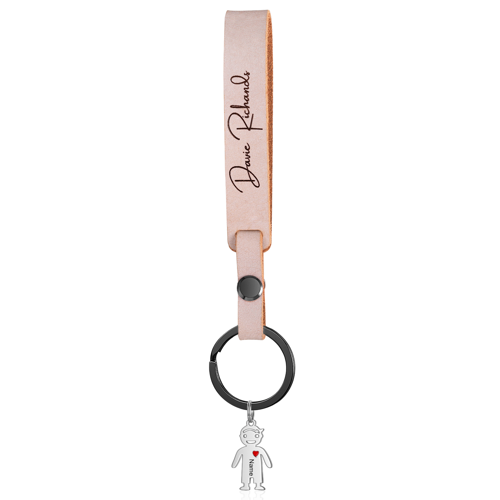 1 Name-personalized Keychain Custom 1 Doll Charm and 1 Text Keychain Gift for Nana and Mum