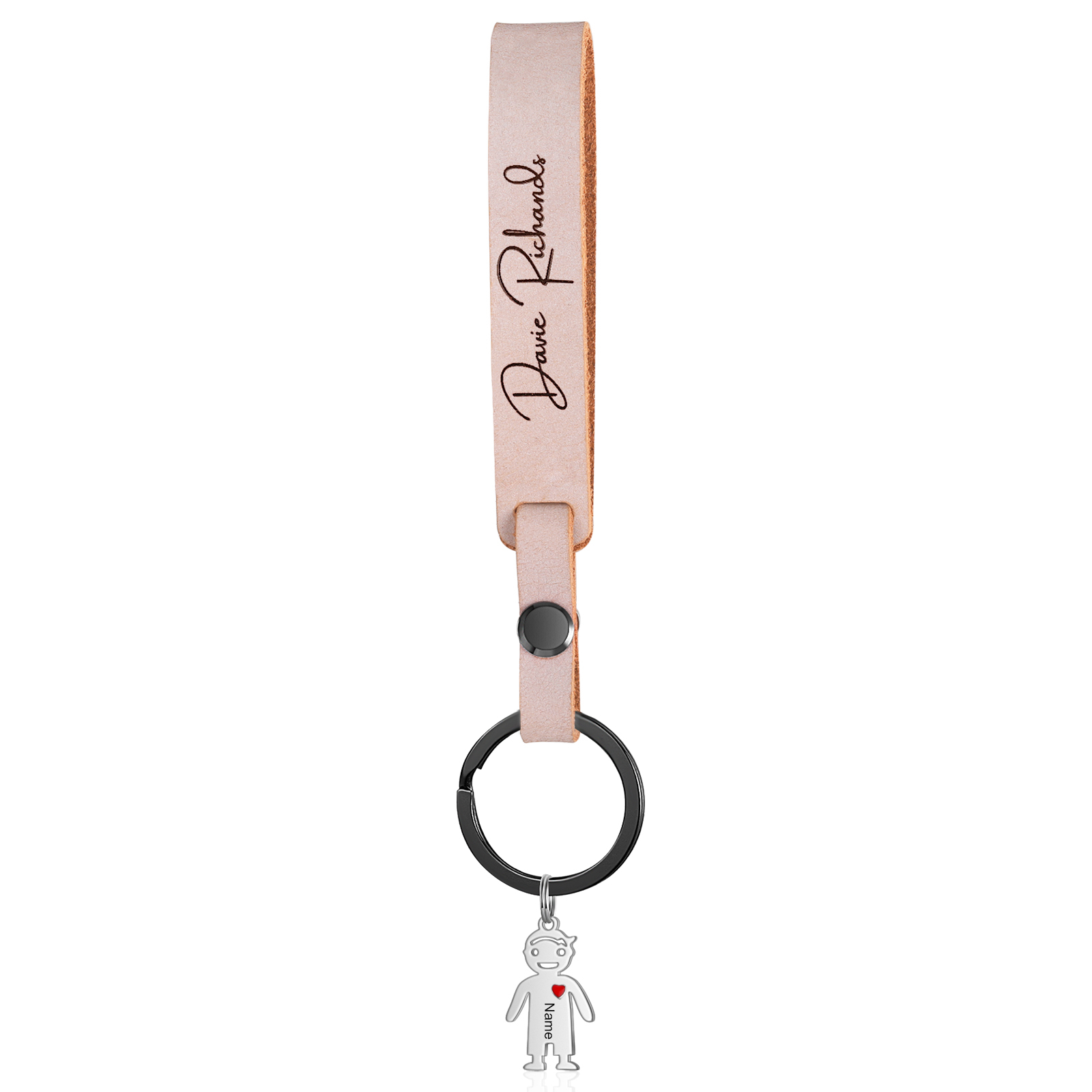 1 Name-personalized Keychain Custom 1 Doll Charm and 1 Text Keychain Gift for Nana and Mum