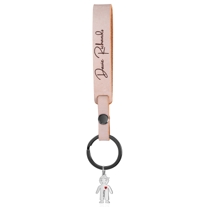 1 Name-personalized Keychain Custom 1 Doll Charm and 1 Text Keychain Gift for Nana and Mum