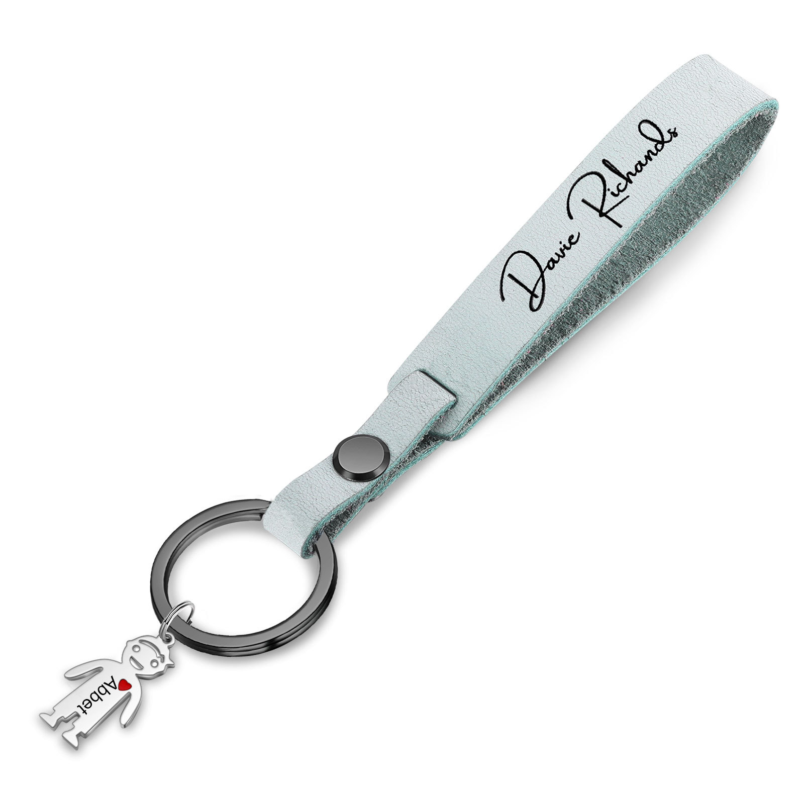 1 Name-personalized Keychain Custom 1 Doll Charm and 1 Text Keychain Gift for Nana and Mum