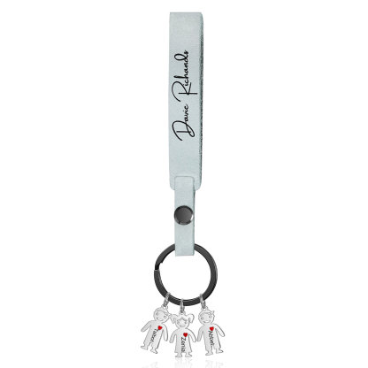 Mama Keychain Gifts Personalized Keychain With 1 Kid Charm "Thanks for Sharing Your DNA" For Her