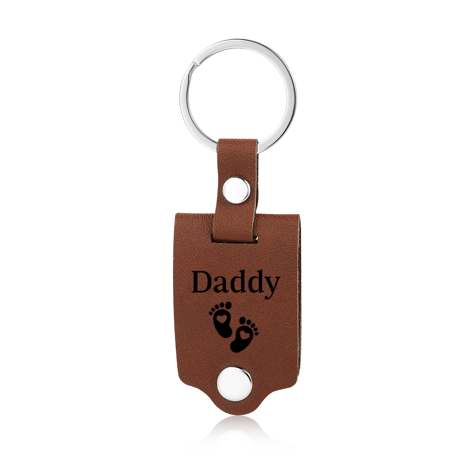 Personalised Photo Keyring for Dad – Drive Safe Message with Custom 2 Texts & 1 Photo Insert | Jessemade
