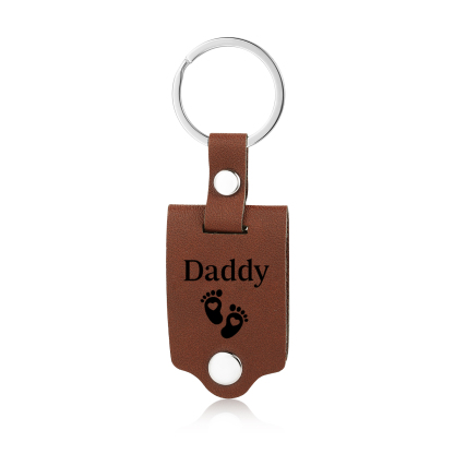 Personalised Photo Keyring for Dad – Drive Safe Message with Custom 2 Texts & 1 Photo Insert | Jessemade