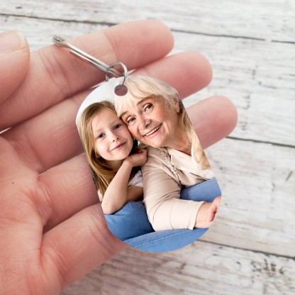 Personalized Memorial Keyring Custom Photo and Text Keyring - Memorial Angel Design | Jessmade