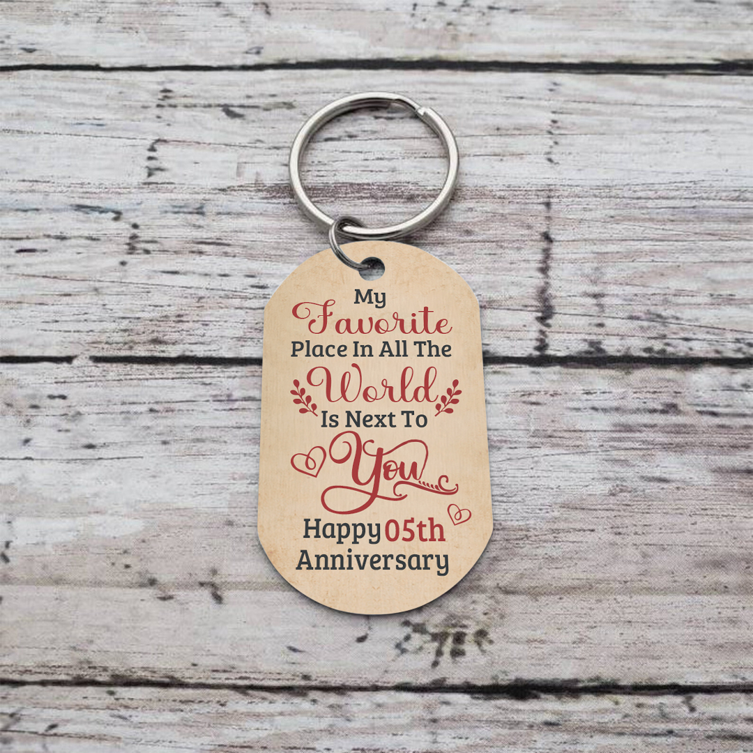 Personalised Couple Keyring with Custom 2 Names & Photo Stainless Steel Keychain Anniversary Gift for Him | Jessmade