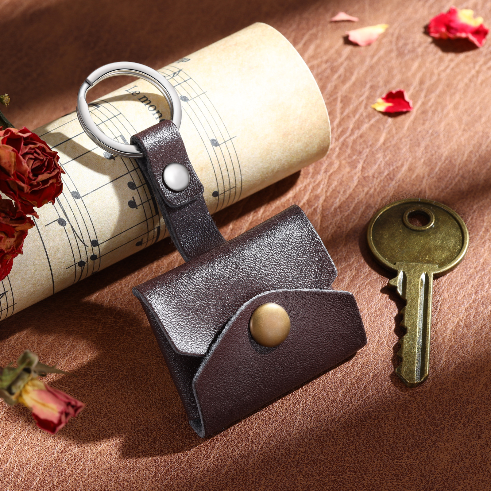 Personalised Leather Keyring - Customised with 1 Photo, Valentine’s Day Gift for Him | Jessemade
