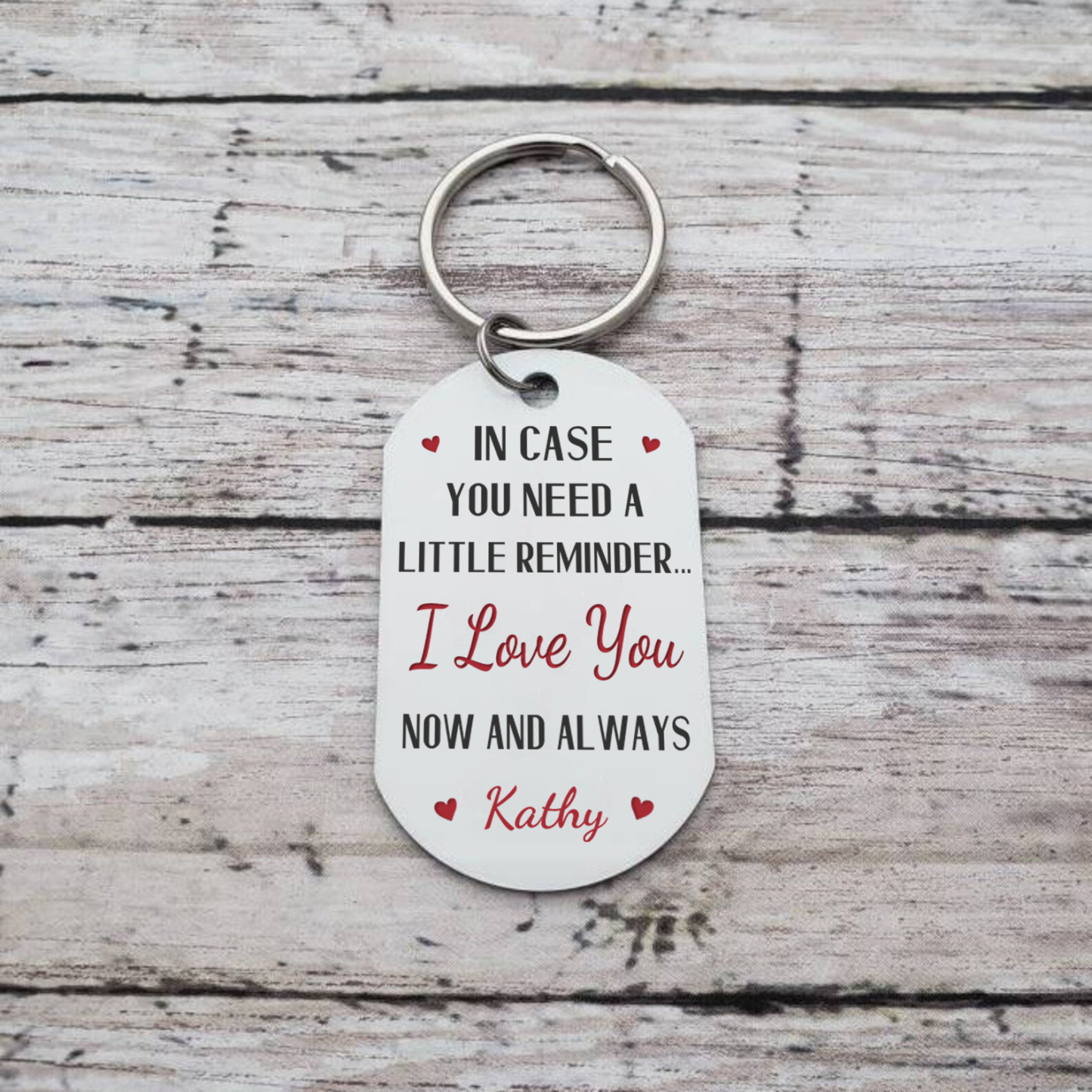 Personalised Couple Keyring – Custom Name, Photo & “I Love You Now and Always” Design – Valentine’s Day Gift for Couple | Jessemade