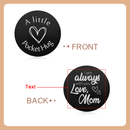 Personalised PU Leather Pocket Hug Keyring - Custom Text Keyring for Children -Back To School Gift | Jessemade