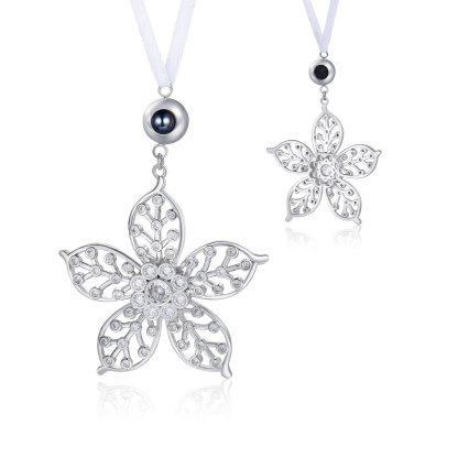 Personalised Flower Photo Projection Christmas Ornament Decoration