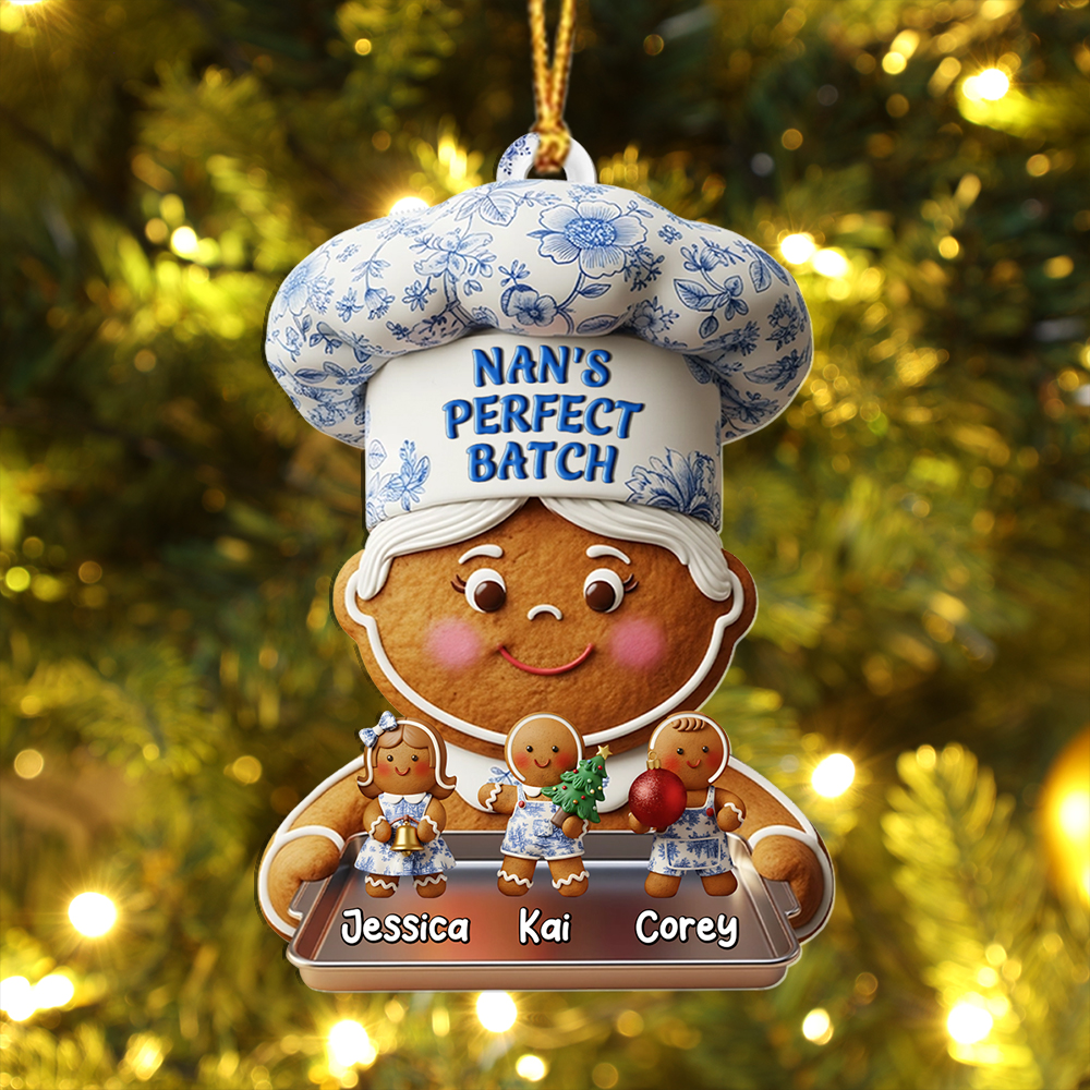 Personalised Nan Gingerbread Bauble