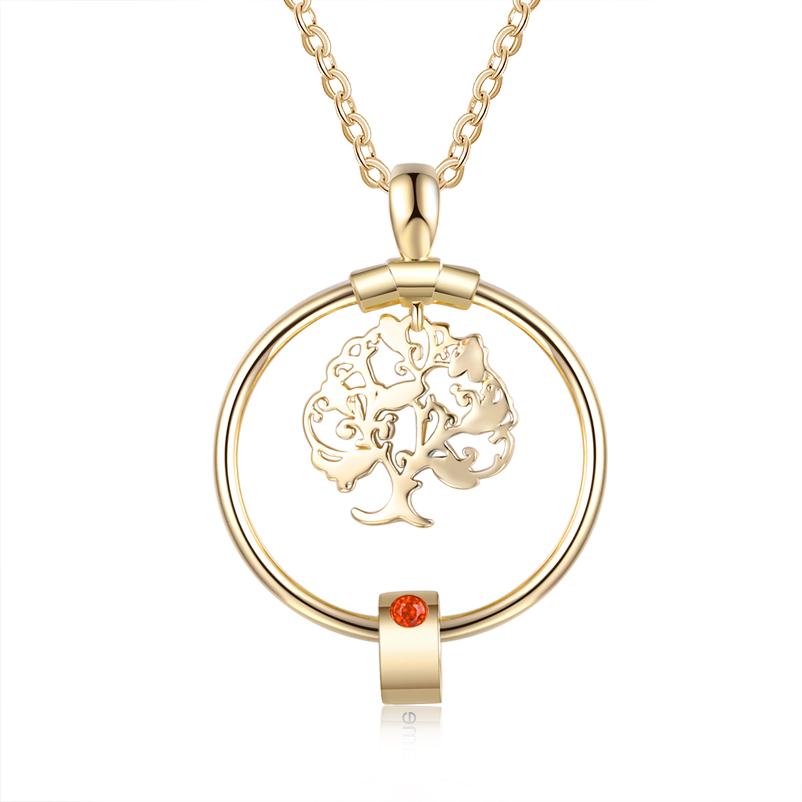 Personalized Family Tree Necklace With 1 Birthstone & 1 Name & Bracelet with 1 Name Gift Set Christmas Gift for Family | Jessemade