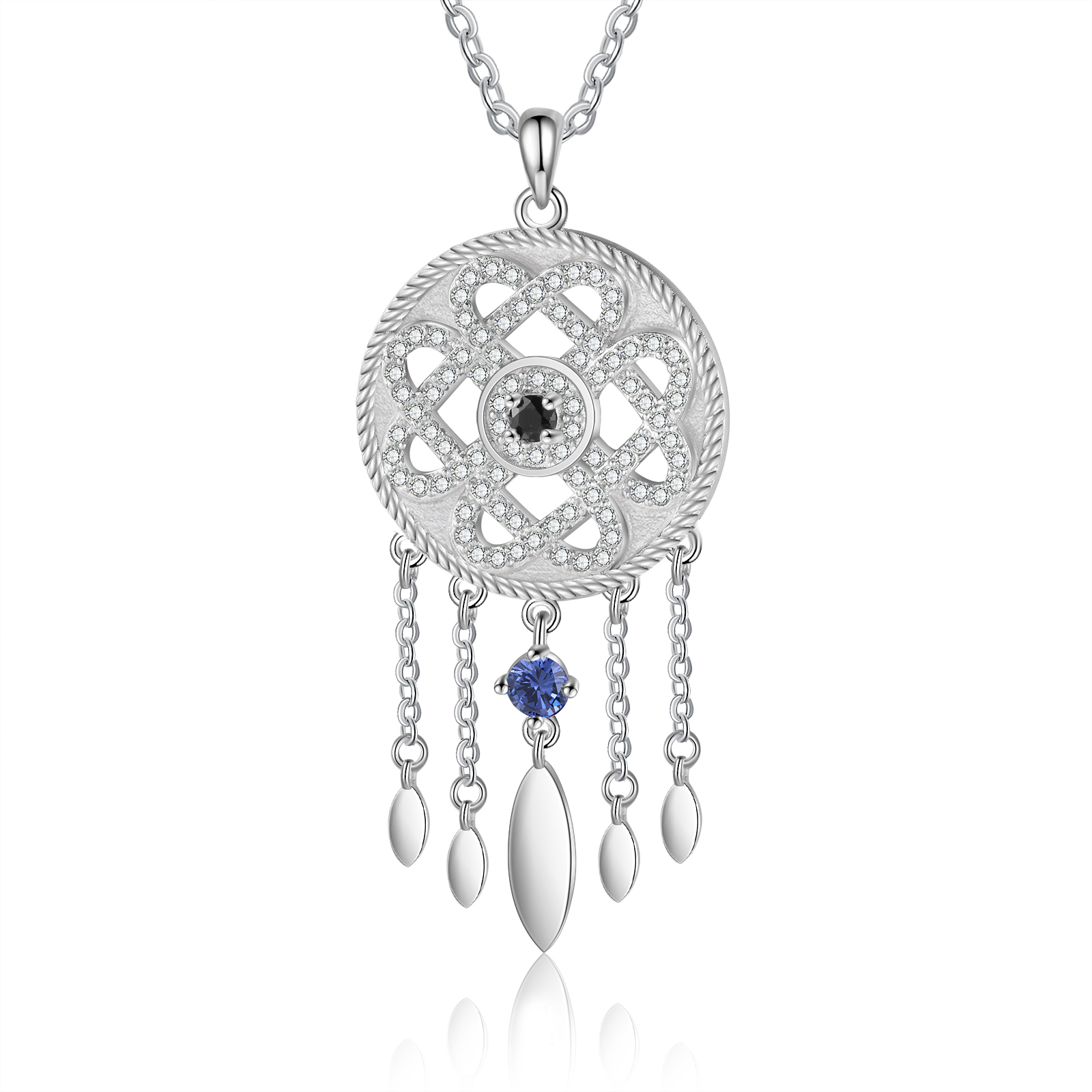 Dreamcatcher Personalised Necklace with Custom Name & Birthstone Necklace Gift for Her | Jessemade