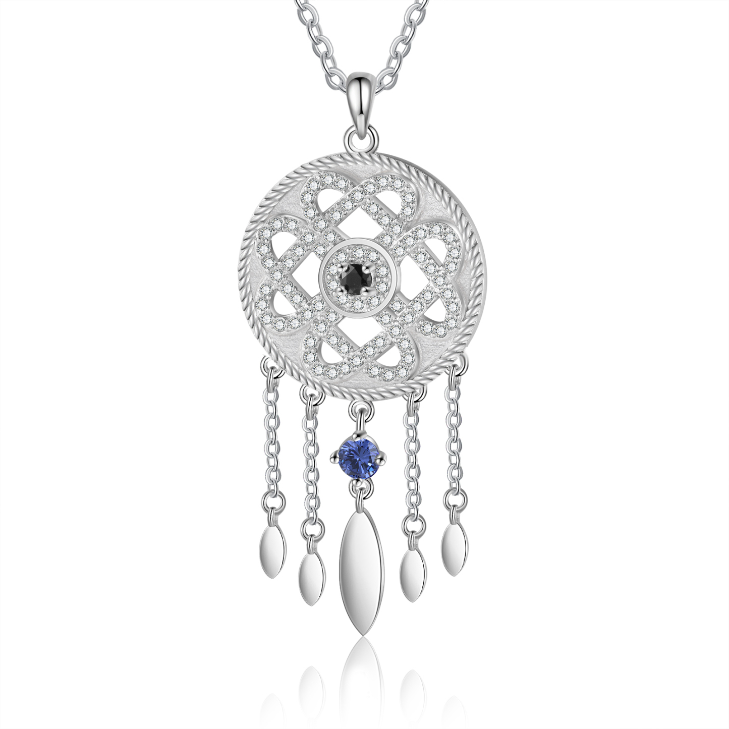 Dreamcatcher Personalised Necklace with Custom Name & Birthstone Necklace Gift for Her | Jessemade