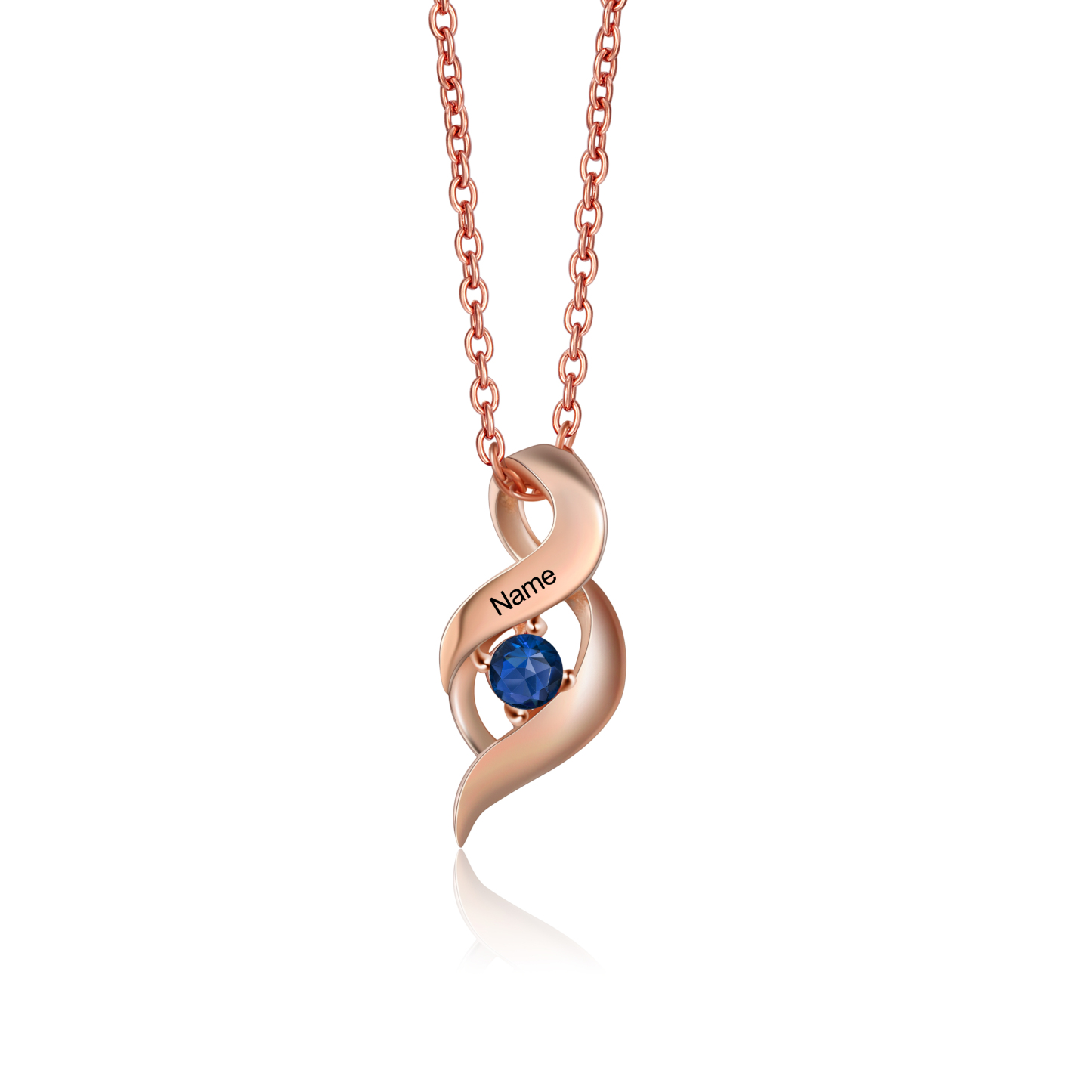 Customized Necklace Cascading Pendant with 1-10 Birthstones Engraving Names Gifts for Her | Jessemade