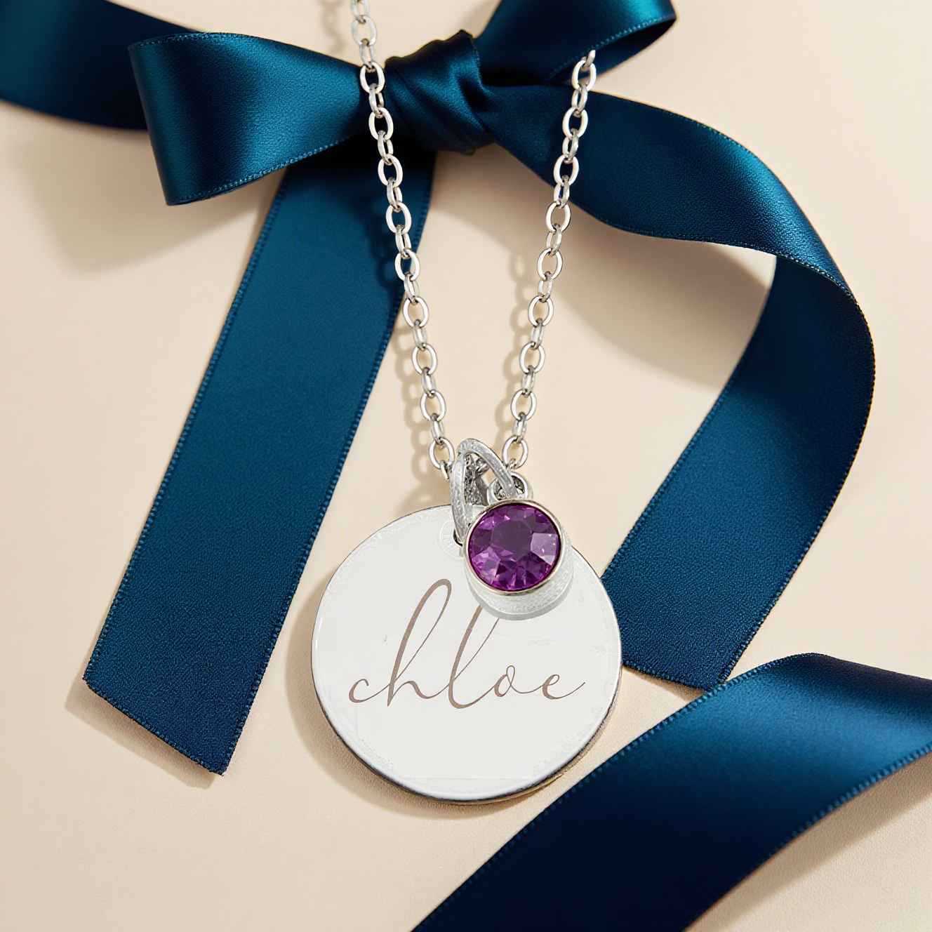 Personalised Name Necklace Custom Birthstone Birthday Gift for Her | Jessemade