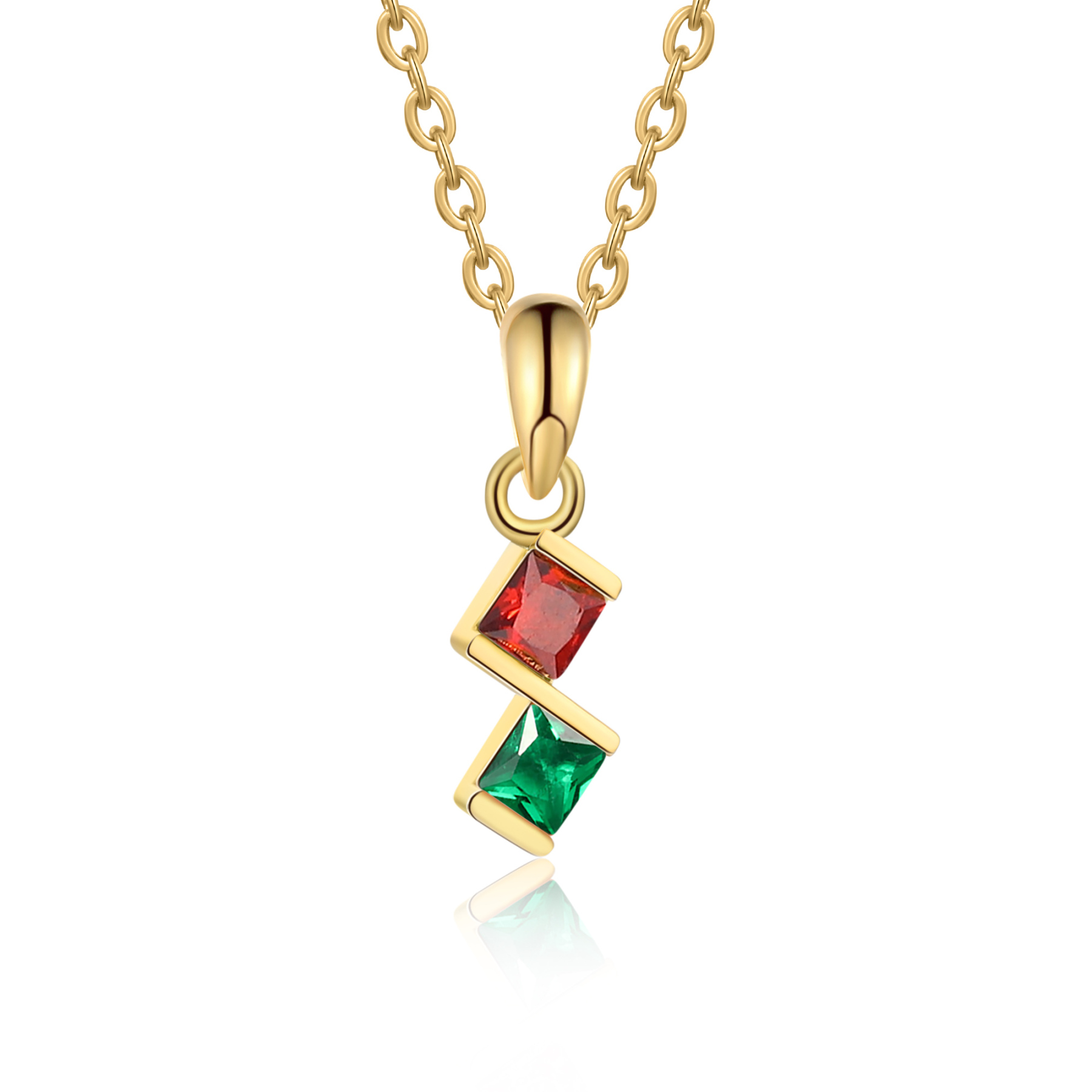 Personalised 1-6 Birthstones Necklace With Her Own Birthstone For Her