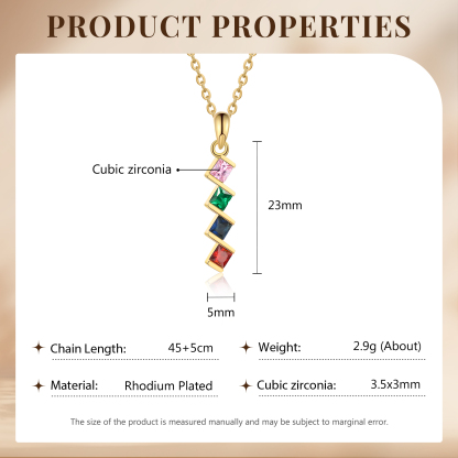 4 Birthstones - Personalised Birthstone Necklace With Her Own Birthstone, The Perfect Dainty Gift For Her