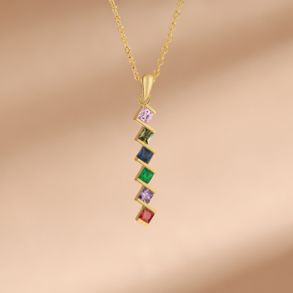 6 Birthstones - Personalised Birthstone Necklace With Her Own Birthstone, The Perfect Dainty Gift For Her
