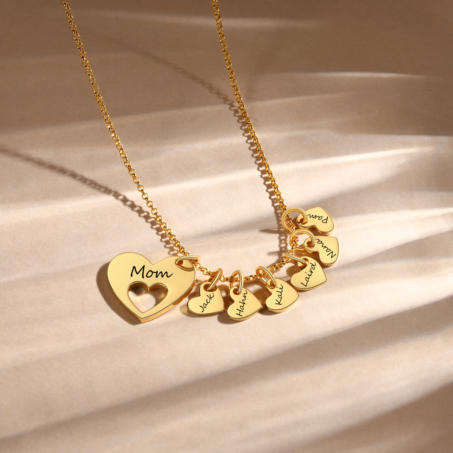 6 Names - Personalised Love Pendant Necklace with Gift Box Customized Name Gift for Her