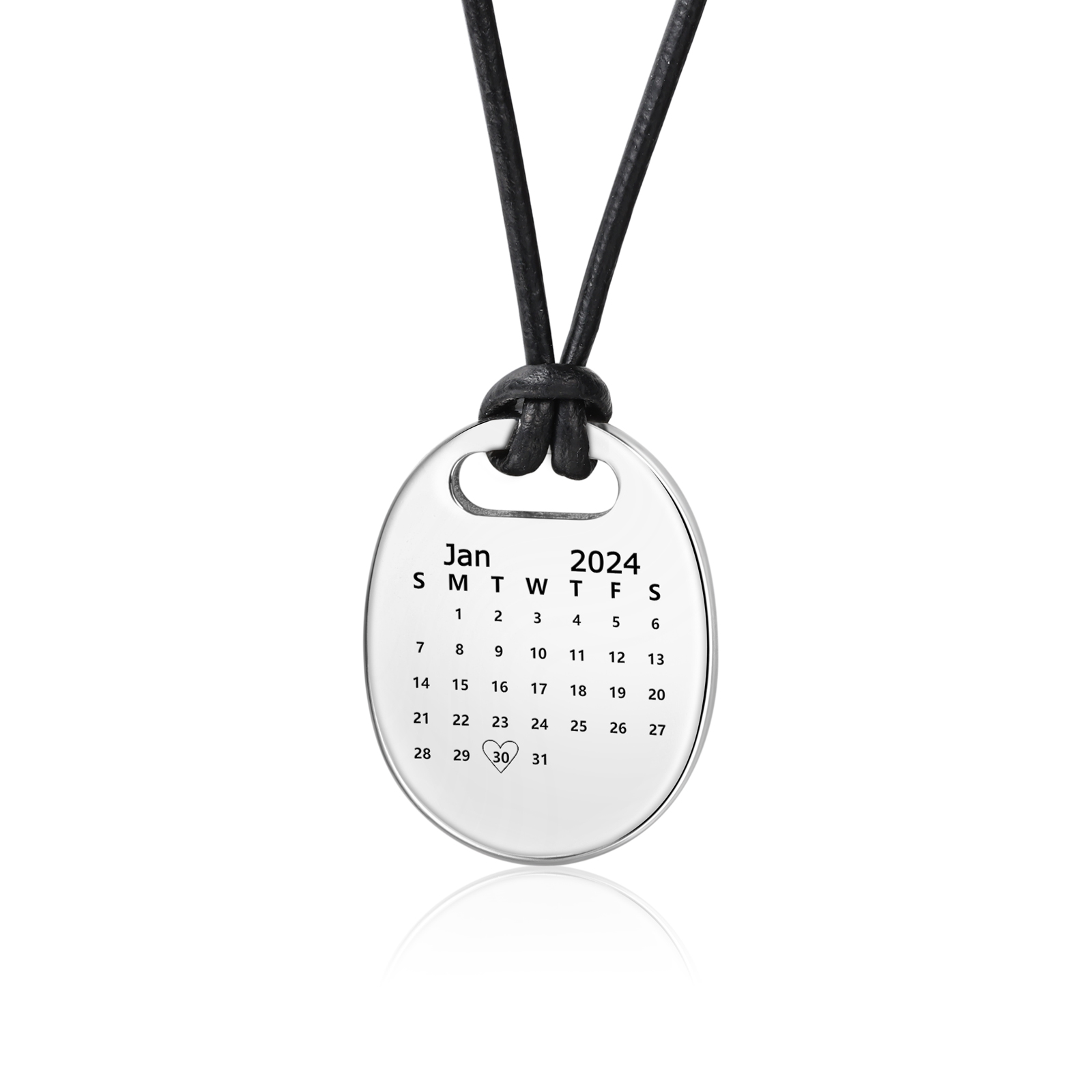 Personalised Custom Photo and Date Stainless Steel Men's Necklace Father's Day Gift for Dad