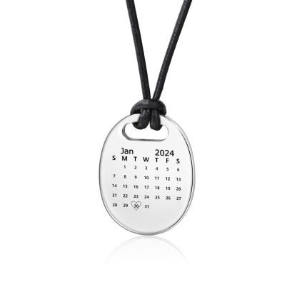 Personalised Custom Photo and Date Stainless Steel Men's Necklace Father's Day Gift for Dad