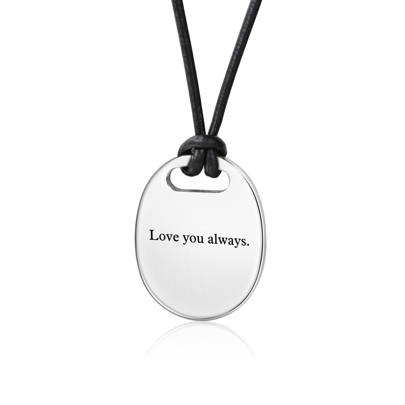 Personalised Custom Photo and Text Stainless Steel Men's Necklace Father's Day Gift for Dad