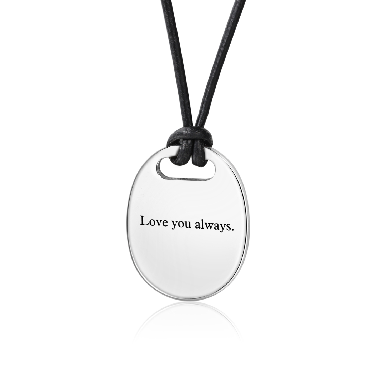 Personalised Custom Photo and Text Stainless Steel Men's Necklace Father's Day Gift for Dad
