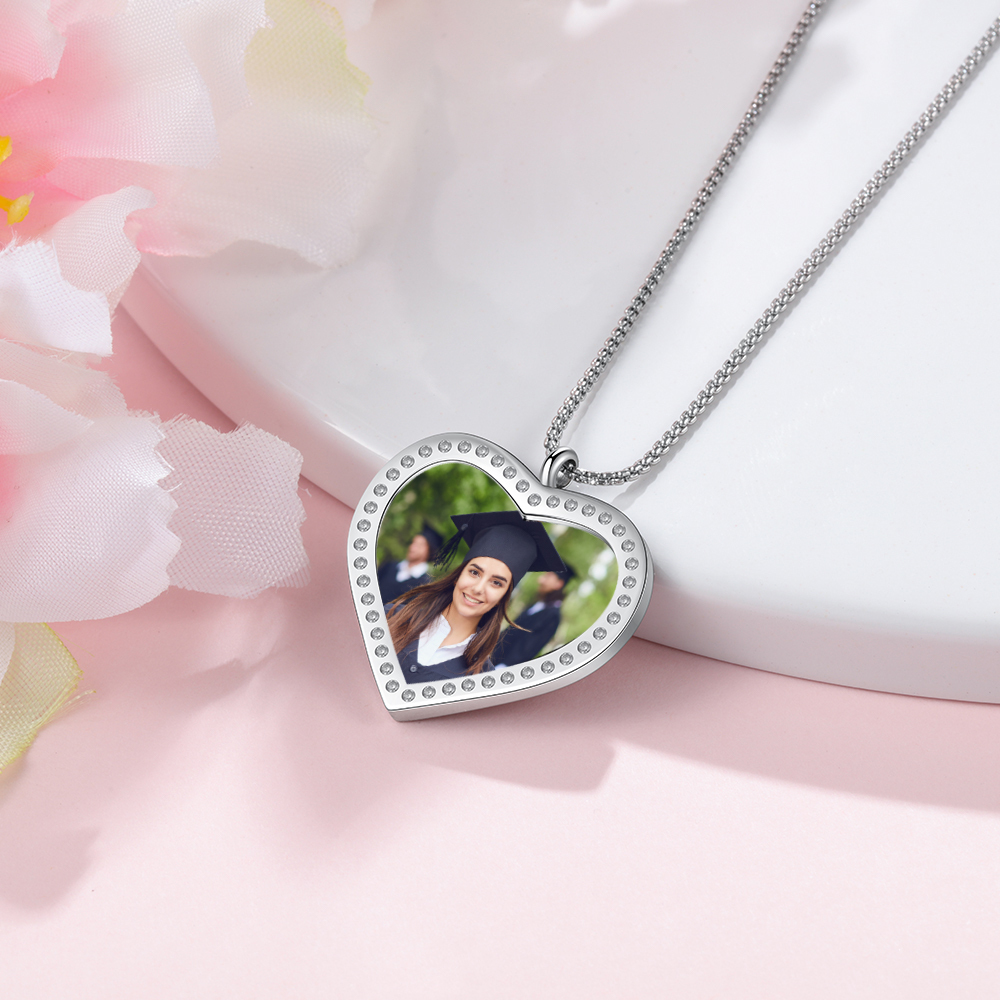 2024 Graduation Gift-Personalised Love Necklace Customized Photo and Name Necklace Gift for Her/Him