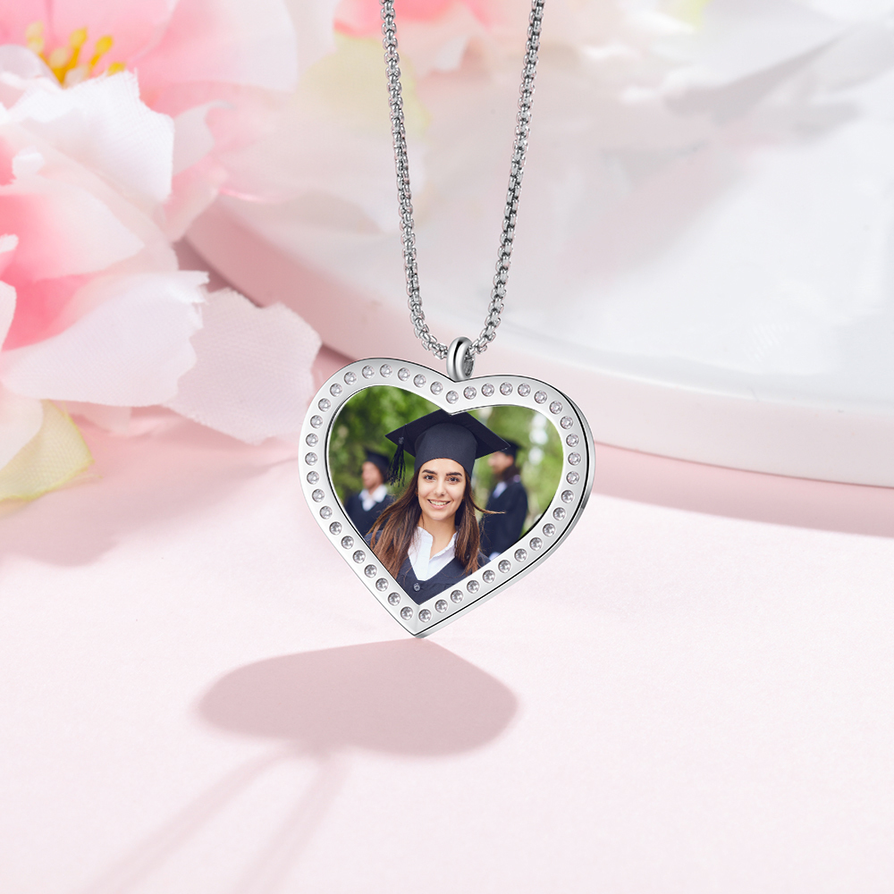 2024 Graduation Gift-Personalised Love Necklace Customized Photo and Name Necklace Gift for Her/Him