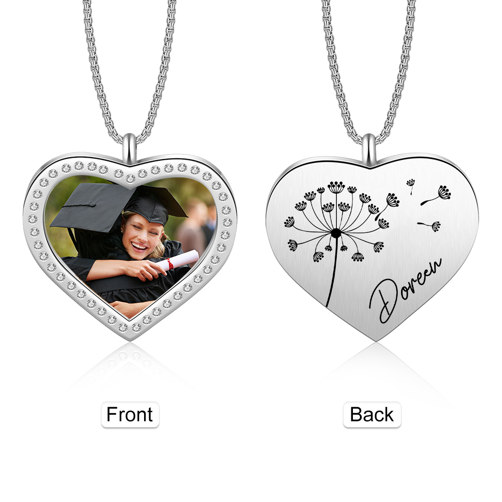 2024 Graduation Gift-Personalised Love Necklace Customized Photo and Name Necklace Gift for Her/Him