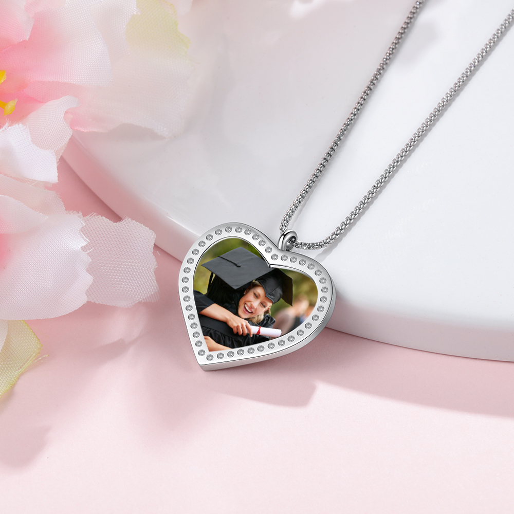 2024 Graduation Gift-Personalised Love Necklace Customized Photo and Name Necklace Gift for Her/Him