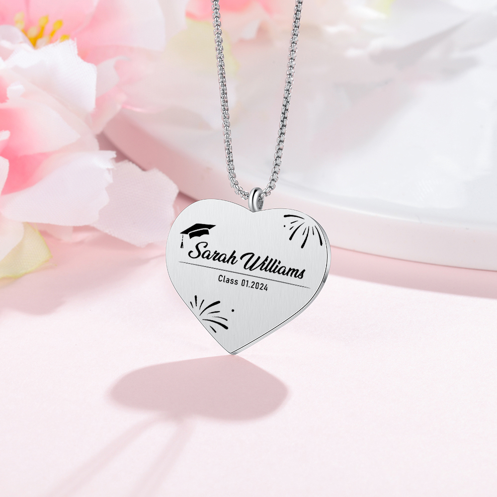 2024 Graduation Gift-Personalised Love Necklace Customized Photo,Year and Name Necklace Gift for Her/Him