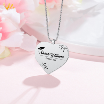 2024 Graduation Gift-Personalised Love Necklace Customized Photo,Year and Name Necklace Gift for Her/Him