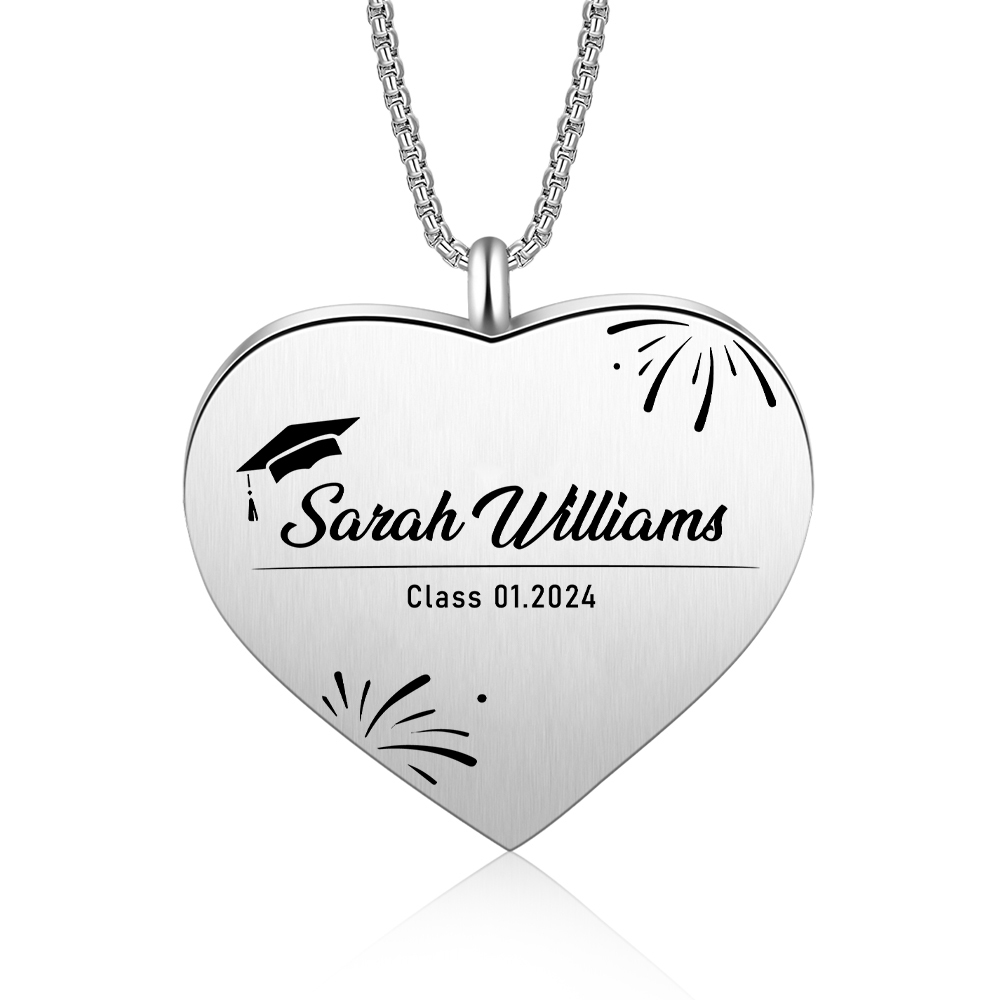 2024 Graduation Gift-Personalised Love Necklace Customized Photo,Year and Name Necklace Gift for Her/Him