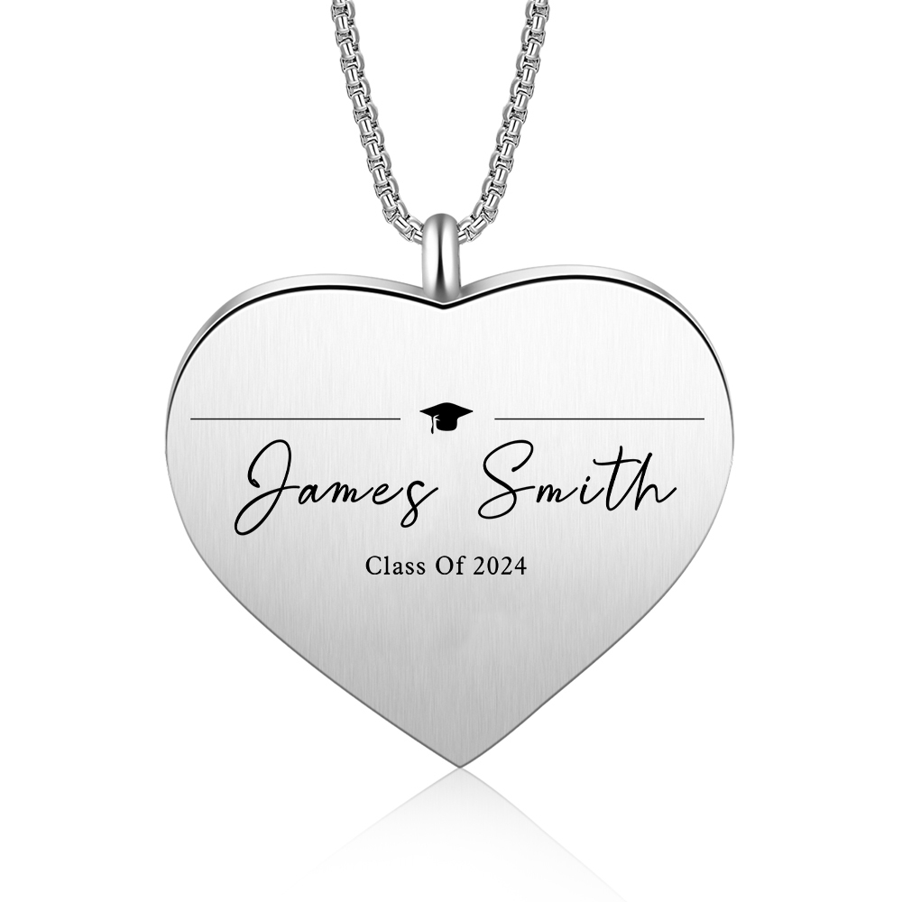 2024 Graduation Gift-Personalised Love Necklace Customized Photo,Year and Name Necklace Gift for Her/Him